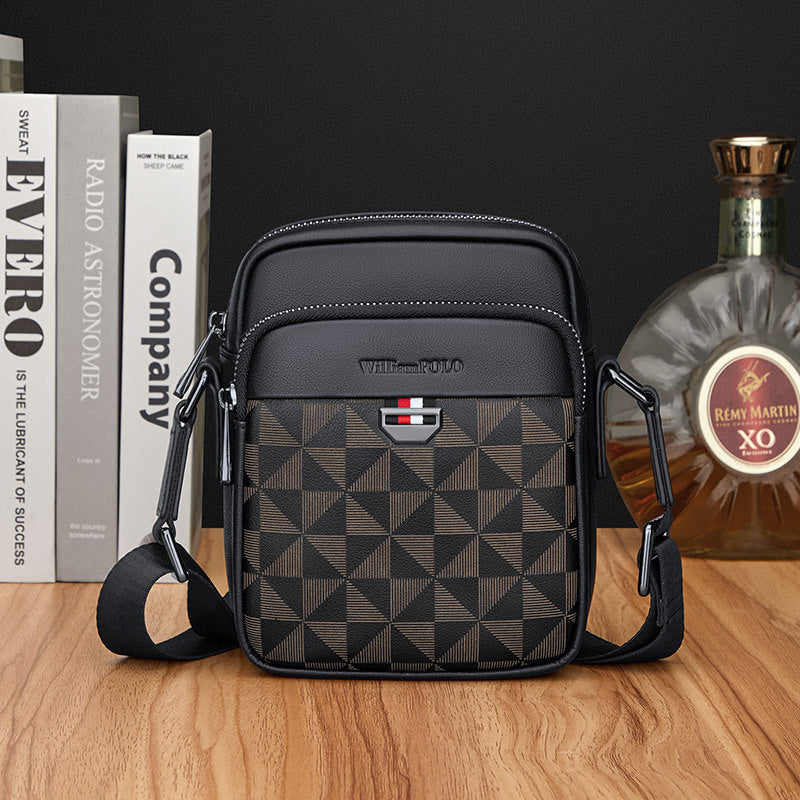 Emperor Paul Men's Crossbody Bag 2023 New Fashion Small Bag Leather Commuter Bag Multifunctional Backpack Men's Bag