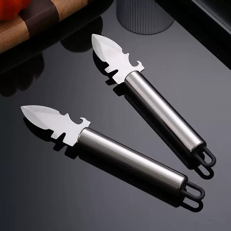 Stainless steel oyster knife, oyster opener, scallop thickened shell prizer, oyster shell opener, kitchen gadget set