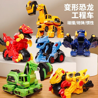 Dinosaur transforming toy - kids' collision car - boy's birthday gift - tyrannosaurus rex robot - ages 3-6