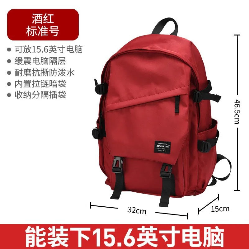 New backpack male trend street Korean version simple female student schoolbag leisure computer bag travel bag LOGO