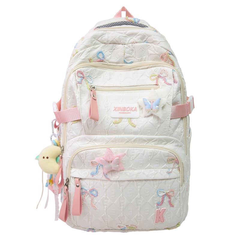 Cross-border backpack women's large capacity 2025 new leisure trend junior high school high school student schoolbag travel backpack
