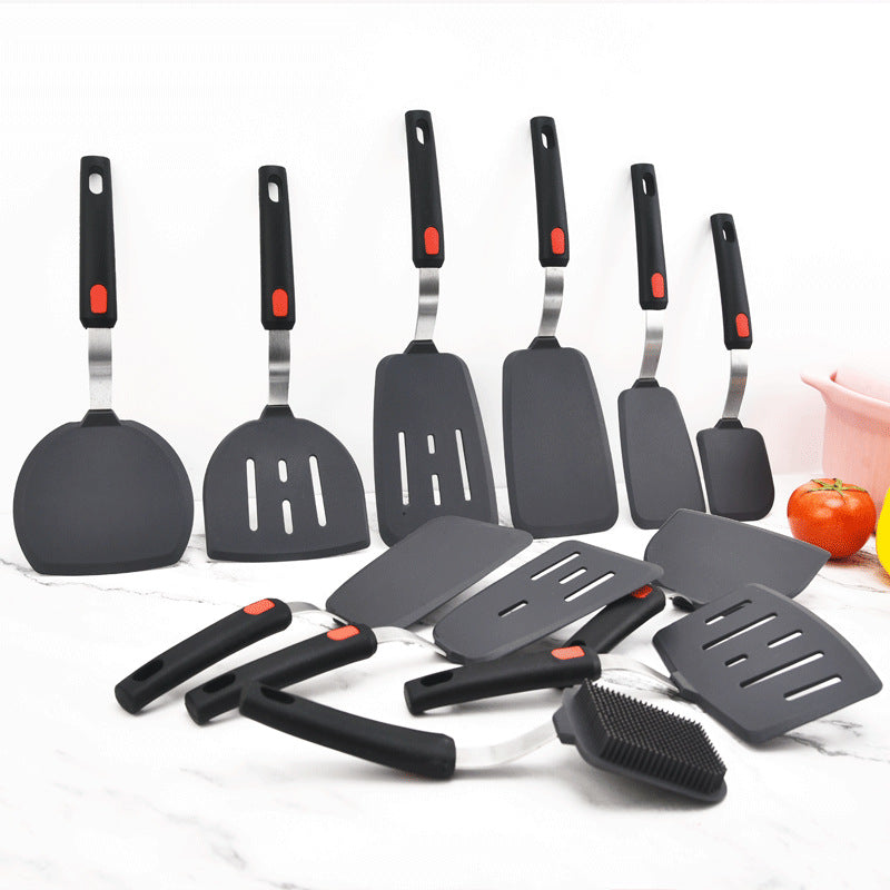 Customized silicone cooking utensils, teppanyaki cooking shovel, non-stick pan silicone spatula, pancake tamakiyaki shovel