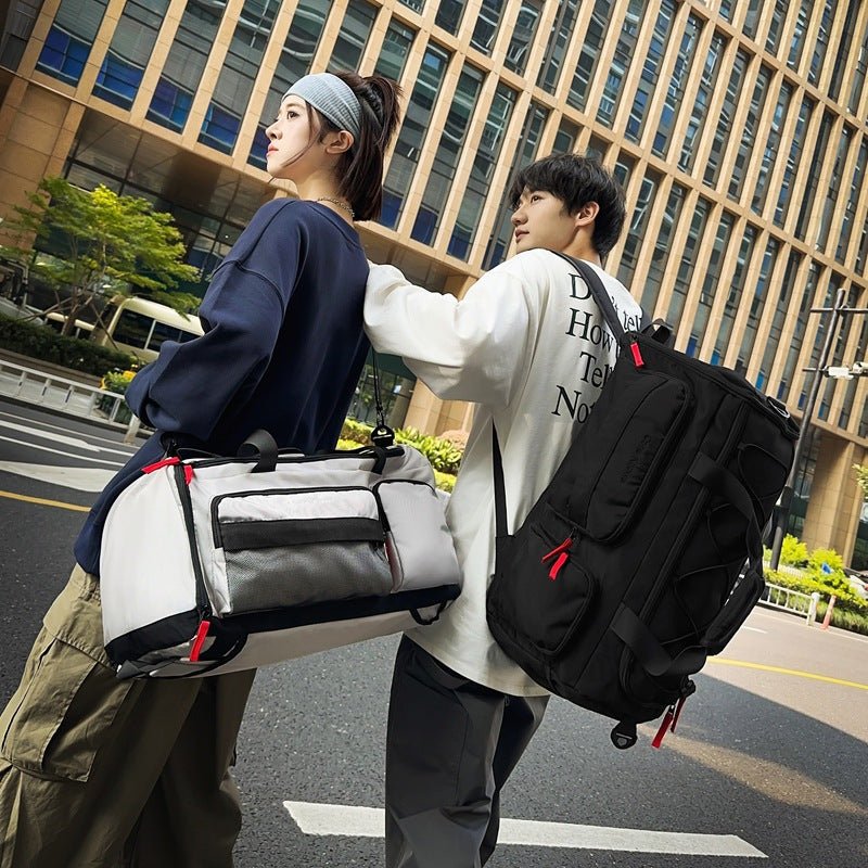 New men's and women's fitness bags, duffel bags with shoe compartments, large-capacity multi-functional storage bags, messenger portable travel bags