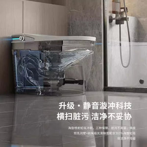 Smart toilet seat - fully automatic, integrated voice control, dual water supply, home use, no water pressure required, instant heating, built-in bubble function