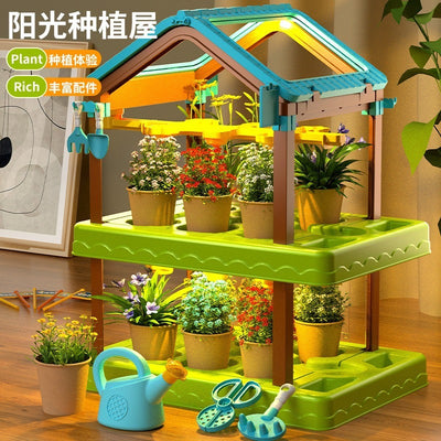 Diy sunroom planting kit for kids: science experiment set for elementary school students - educational toy for boys and girls