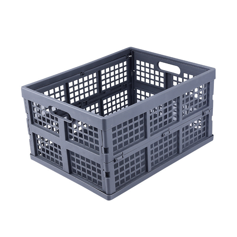 Plastic storage basket Creative foldable storage basket Car sundries storage box Hollow storage frame Storage basket