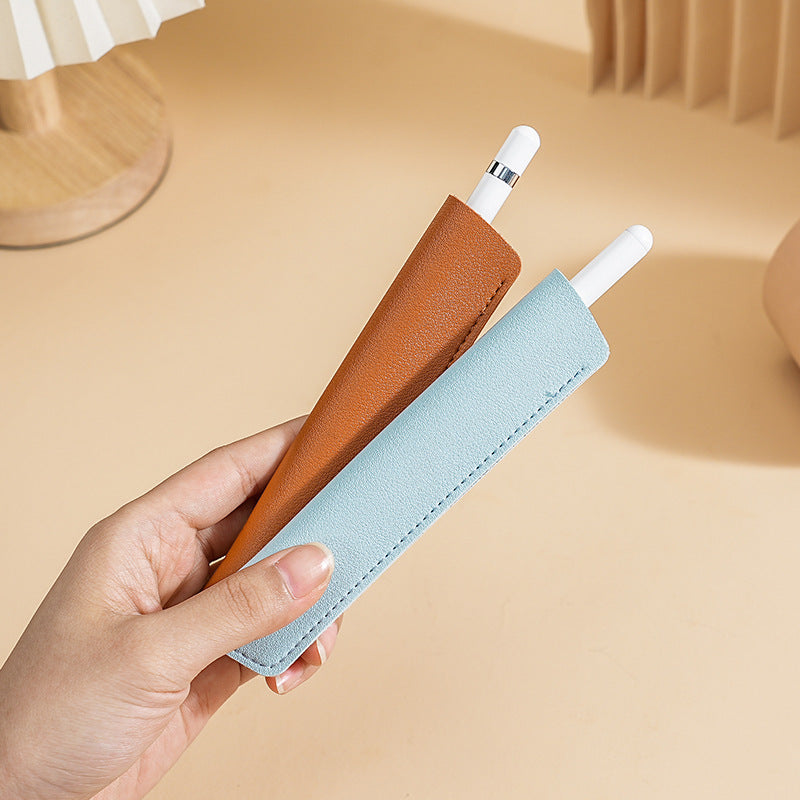Spot wholesale pen protective cover leather pen cover soft leather business gift printable logo leather ballpoint pen cover