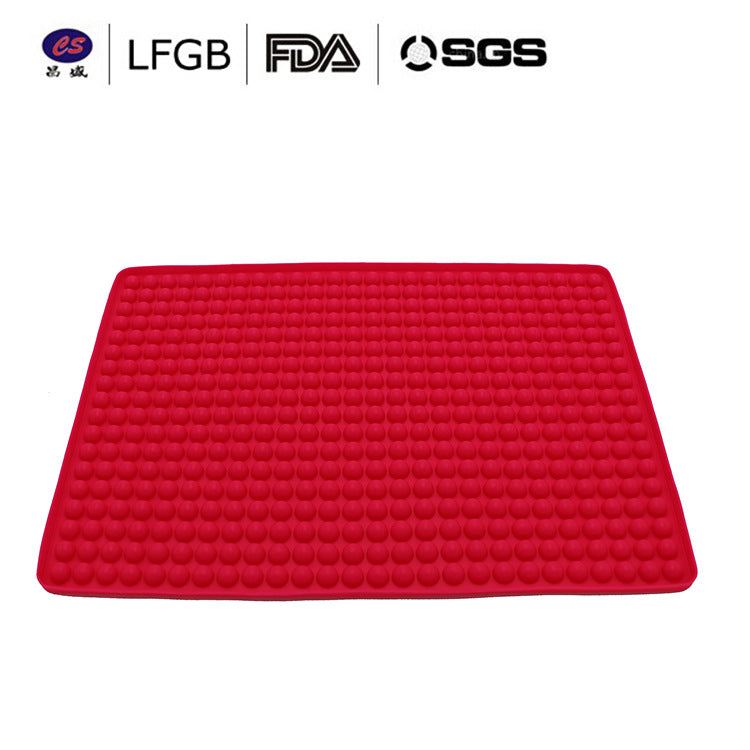 221 holes 1.5CM small ball drain picnic grill mat silicone biscuit mold silicone placemat baking pan