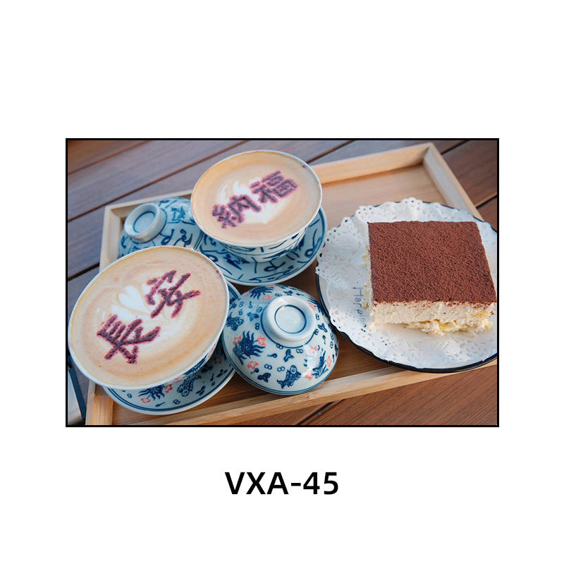 陕西装饰画西安长安古城风景建筑面馆挂画美食餐厅饭店包厢壁画