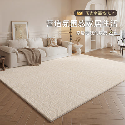 Carpet living room no-wash and wipeable cream style sofa coffee table floor mat accessible luxuryclassy sense bedroom large area full carpet