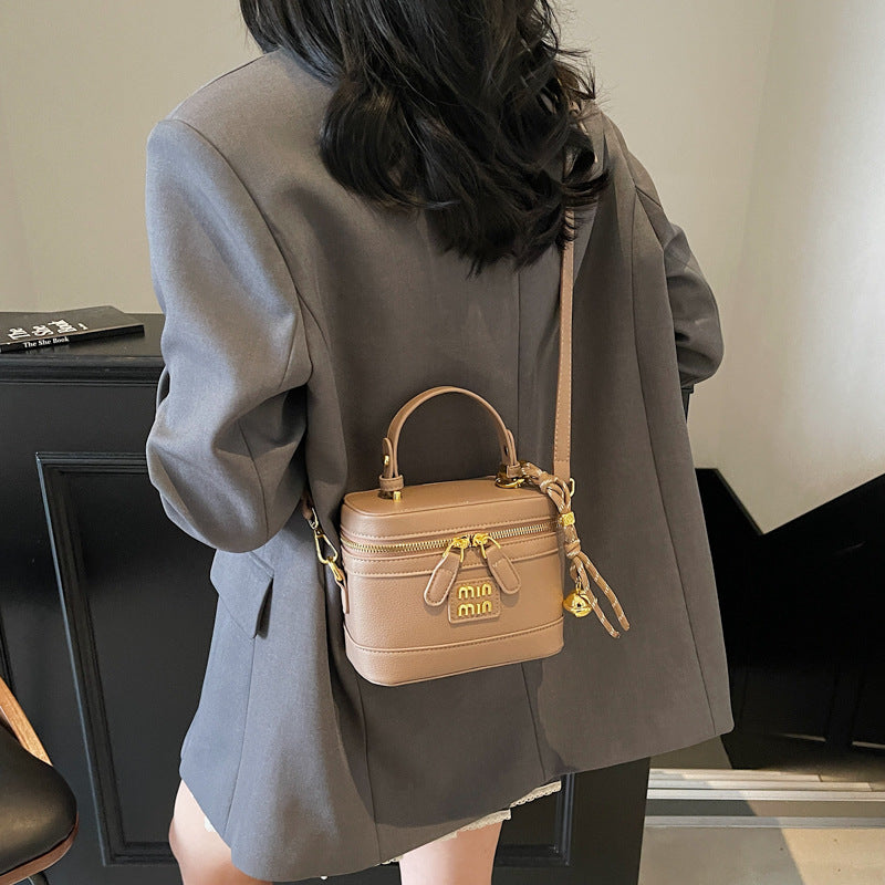 Bag Women's Contrast Color Niche High Texture Box Bag 2025 New Trendy Fashion Versatile Shoulder Bag Casual Messenger Bag