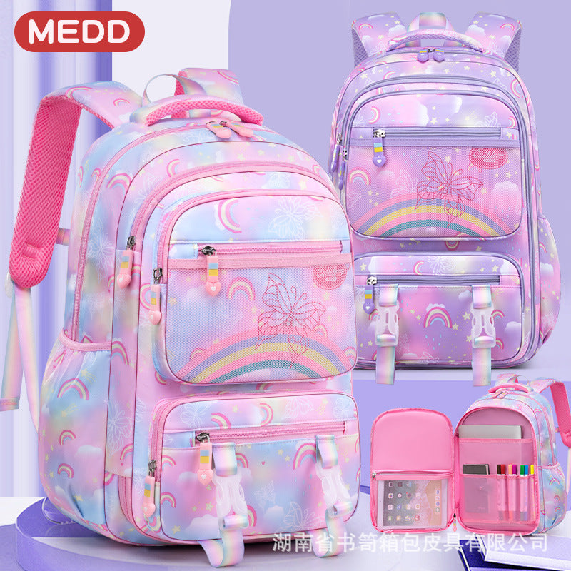 Shaodong School Bag Factory New Primary School School Bag 13th and 6th Grades Lightweight Burden Reduction Girls Backpack Wholesale