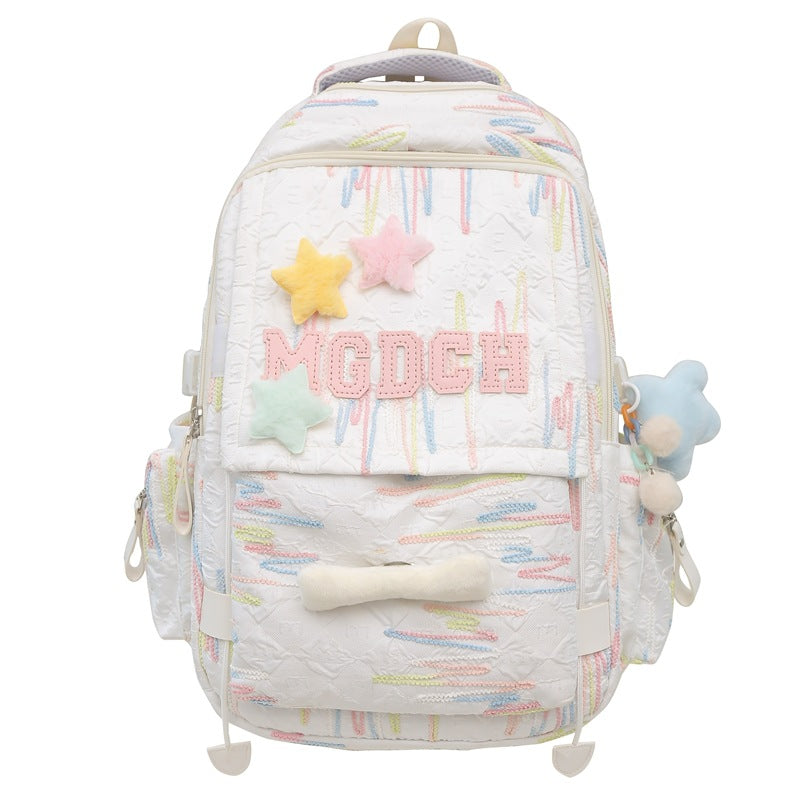 High value ins style cute student class bag female tutoring bag, large capacity junior high school student messenger bag shoulder bag