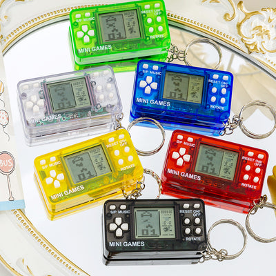 tetris handheld electronic game console - battery included, keychain decompression 26-in-1 game toy