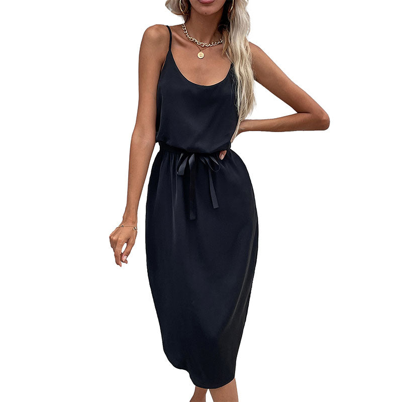 Spring and summer    independent station new fashion women's clothing solid color hip skirt split suspender dress