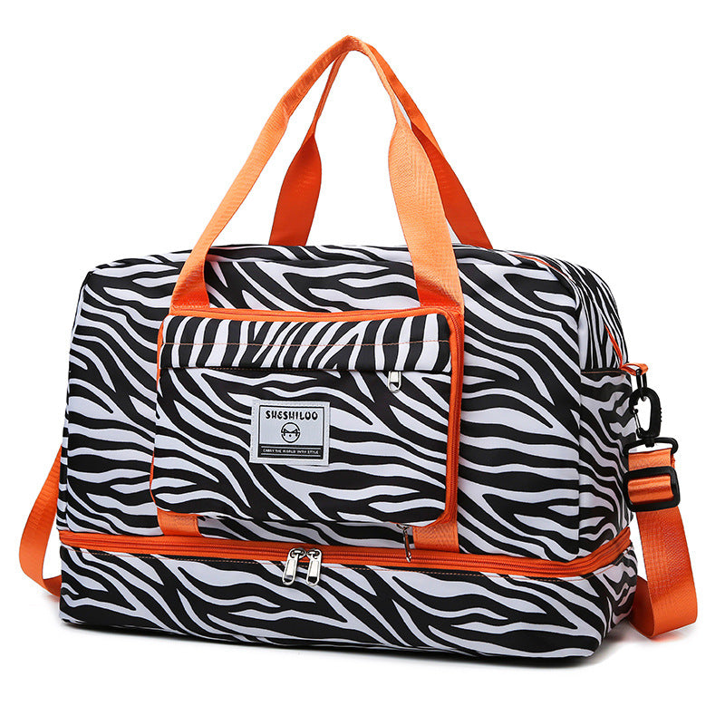 New folding travel bag large capacity shoulder hand luggage women's short trip swimming fitness bag versatile