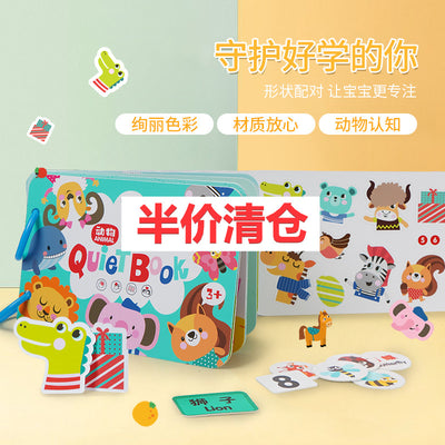 【half price clearance】kids enlightenment quiet book early education baby cognition cards preschool educational toys