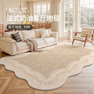 Carpet living room french cream style special-shaped waterproof maintenance-free bedroom coffee table sound insulation irregular floor mat large area