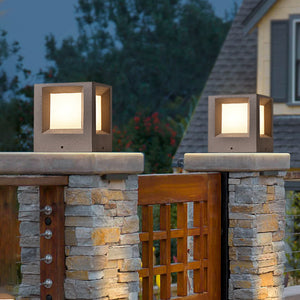Outdoor waterproof lawn lamp courtyard lamp indoor and outdoor house modern cement lamp terrazzo column lamp garden grass