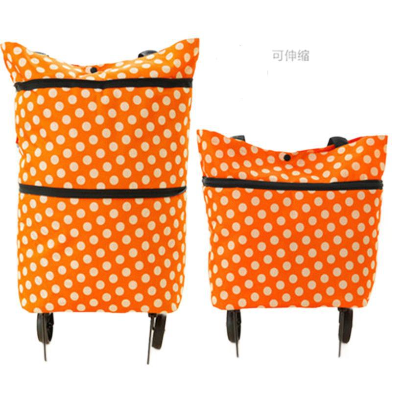Shopping bag Korean version of Oxford cloth folding dual-purpose tug bag foldable shopping bag, portable travel bag wholesale