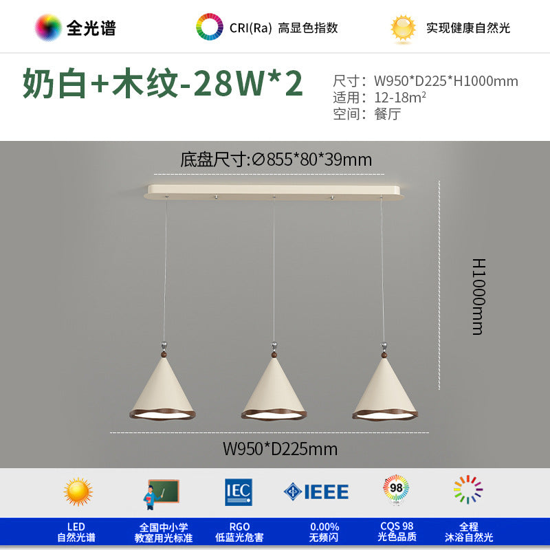 Medieval restaurant chandelier, retro wabi-sandy wind full spectrum eye protection led light 2025 new dining table bar lighting