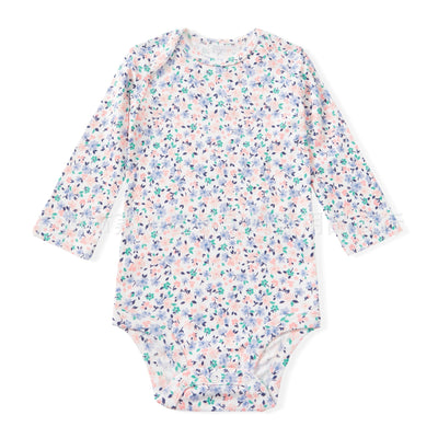 Baby autumn romper, girls' bodysuit, cross-border export floral print pure cotton class a underwear, outerwear, crawling suit