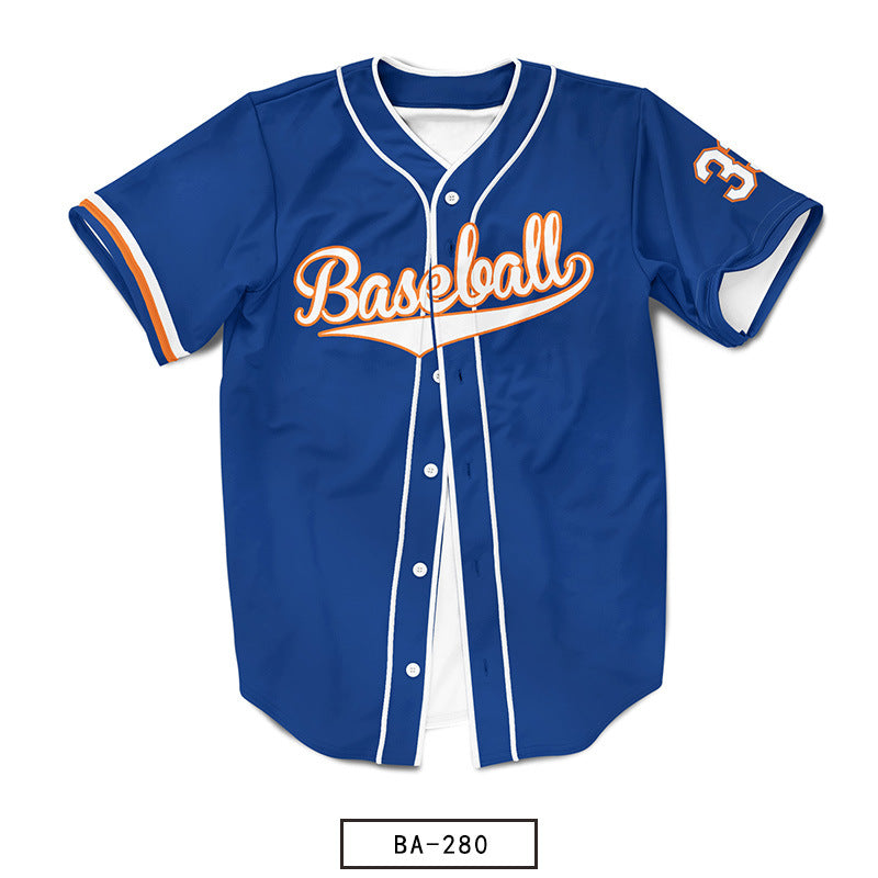 Sublimation custom American baseball jersey sports jacket sticker embroidered softball jersey competition men's and women's baseball jersey printing