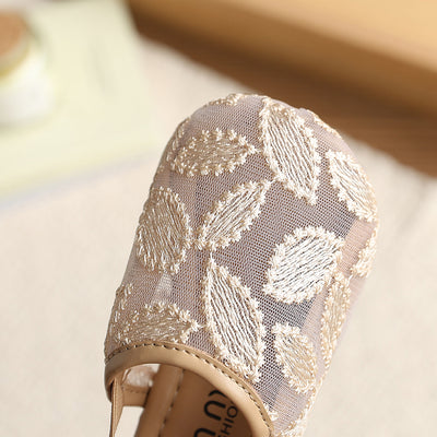 Customizable half-slippers for girls, summer fairy style, closed-toe children's shoes, versatile non-slip, fresh, light luxury, flat princess shoes