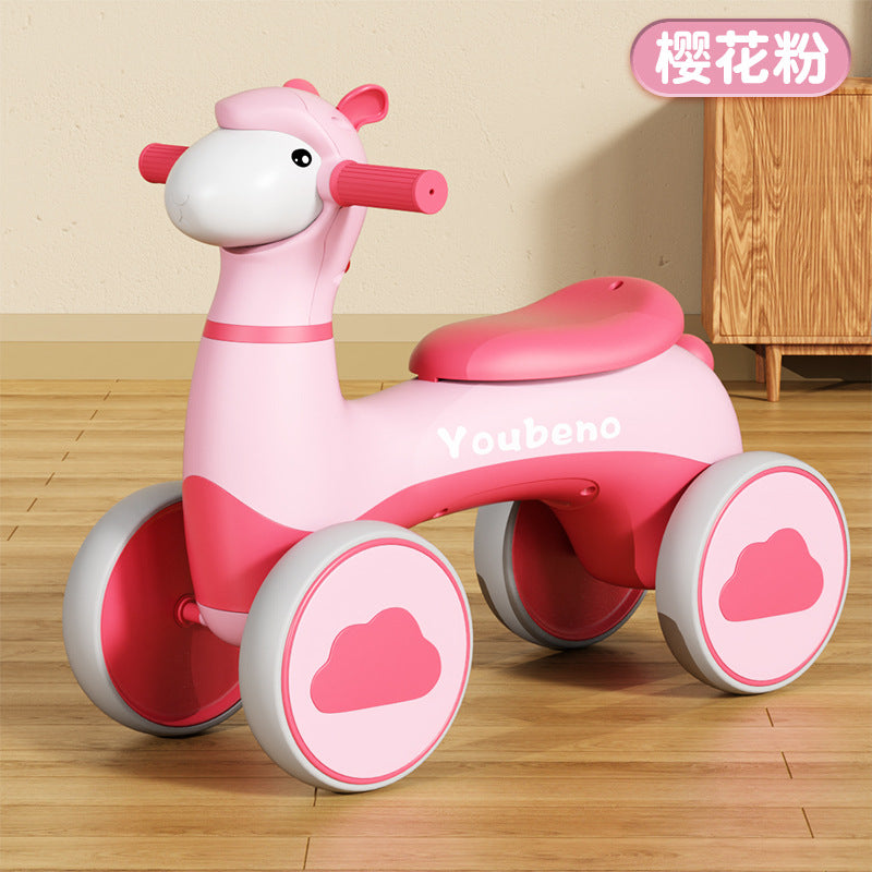 New product children's baby scooter balance car music light children's scooter four-wheel balance car manufacturer