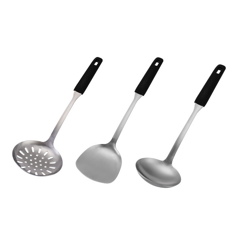 Dao Qi stainless steel kitchenware household kitchen silicone handle spatula cooking heat insulation anti-scalding high temperature colander