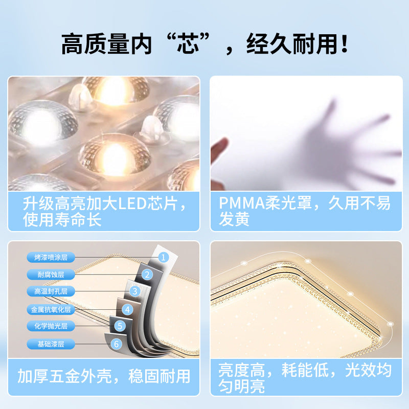 Zhongshan Lighting Factory direct sales simple cream wind living room light ultra-thin whole house led bedroom advanced ceiling light