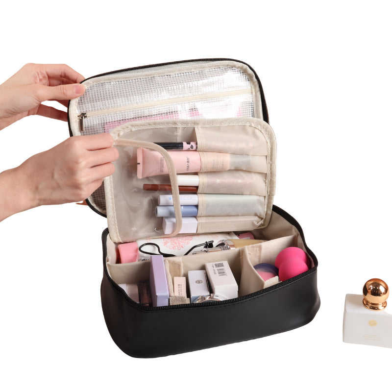 Split the cosmetic bag at will, portable women's new partition, large-capacity cosmetic storage bag, travel toilet bag, waterproof.