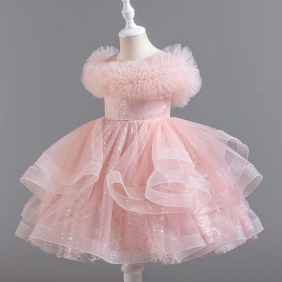 Children's 3 gauze-like toddler foreign trade year old classy wedding dress 2 girl princess dress baby net cross-border skirt summer no