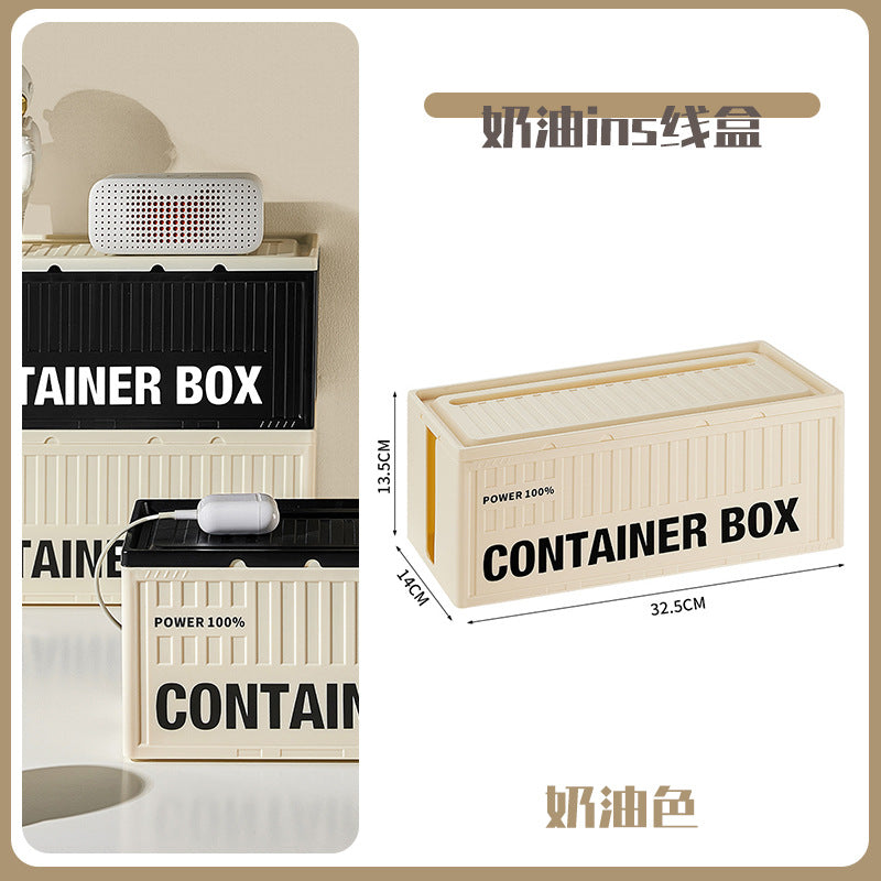 Plastic plug-in board storage box Wire management box Socket power strip Power wiring decoration Industrial shielding finishing box