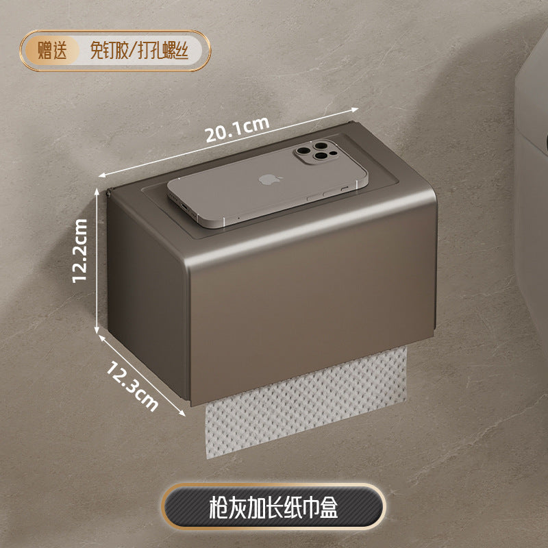 Space aluminum towel rack, no punching, bathroom, bathroom rack, towel rack, bathroom hardware pendant set.