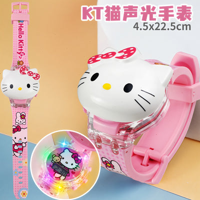 New musical light-up cartoon flip electronic watch for kids - educational toy, perfect birthday gift for preschoolers (boys & girls)