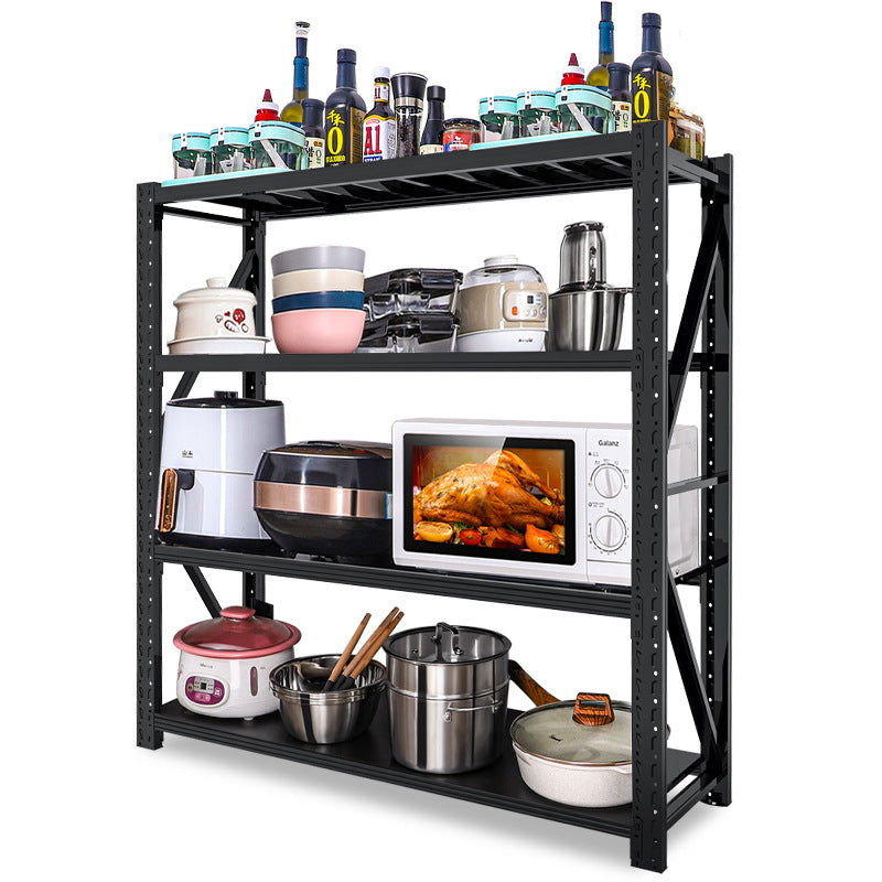 300KG household warehouse shelves, storage shelves, medium-sized and heavy-duty warehouse light-duty combination iron shelves, thickened