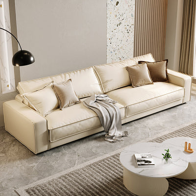 Budapest straight-row sofa: italian-inspired, light luxury living room set for small to medium apartments - "dofu" cube sofa combination