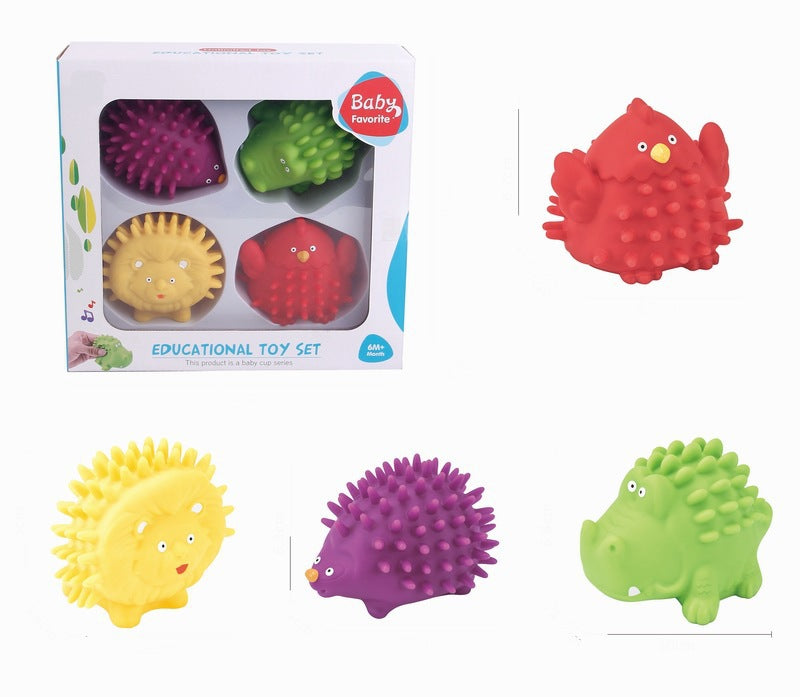 Cross-border  baby 3D touch ball soft glue hand ball baby perception climbing massage toy Manhattan ball