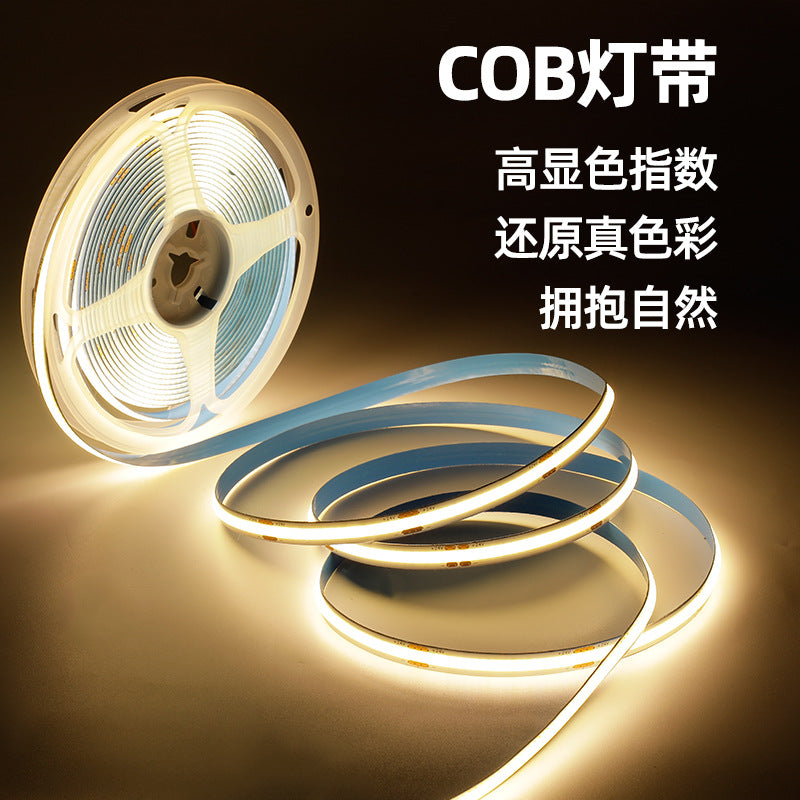 Wholesale led2835 light strip with one lamp and one cut special low voltage self-adhesive soft light strip line flexible one centimeter cut COB