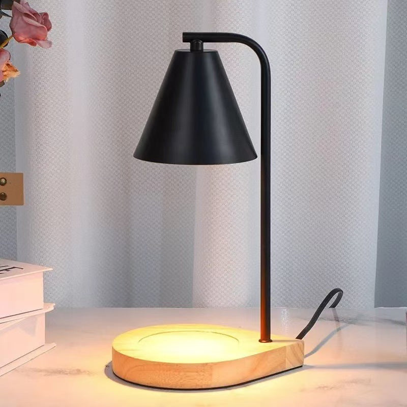 Wrought iron aromatherapy wax melting lamp simple modern bedroom bedside table lamp room home sleep diffuser night light gift