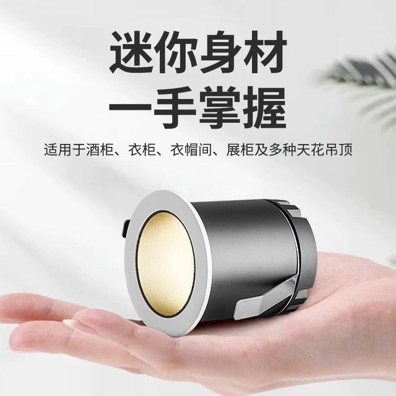 Spotlight embedded small opening 5cm mini small spotlight gypsy star small aperture 4 cm wine cabinet led display cabinet light
