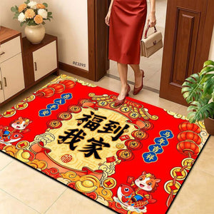 year of the horse red floor mat festive entrance carpet new year foot mat bank store celebration insurance printing advertising doormat