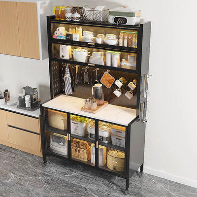 Kitchen storage rack, sideboard, floor-standing multi-layer oven, microwave, pot, electrical appliance, multi-functional storage cabinet