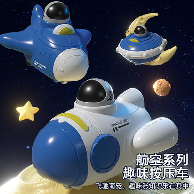 hot-selling press aerospace pull-back inertia car animal baby educational kids toys for boys and girls night market stalls