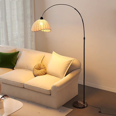 Wabi-sabi style fishing lamp new arrival art cloth cover medieval living room bedroom sofa next to corner retro atmosphere floor lamp