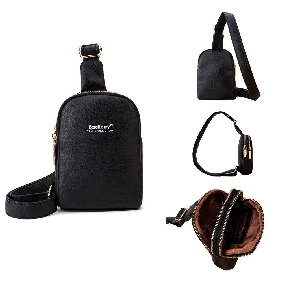 Baellerry new women's large-capacity breast bag  solid color versatile messenger shoulder bag fashionable mobile phone bag