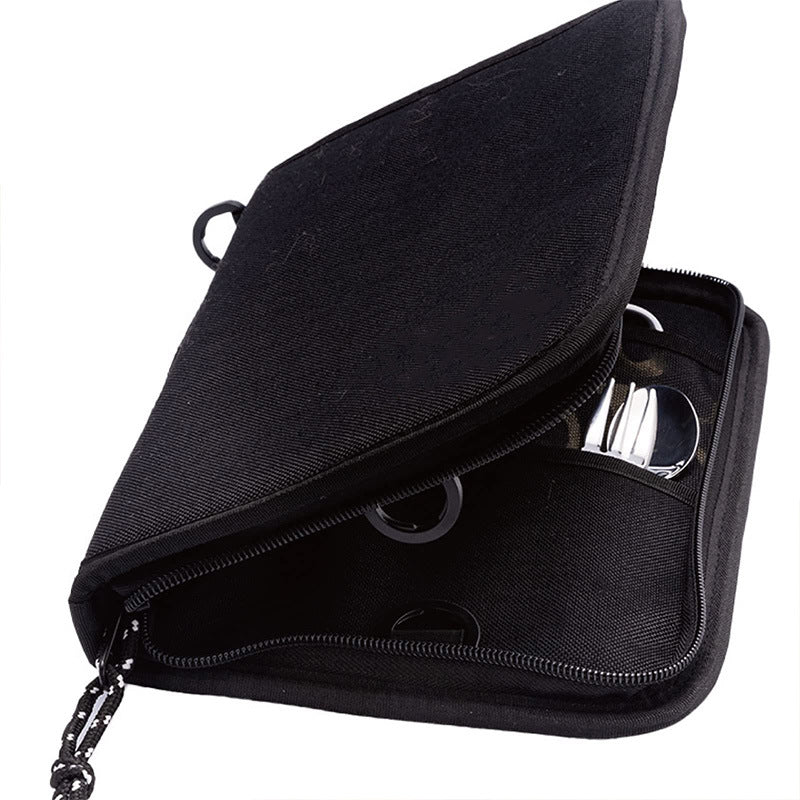 Outdoor camping cookware tableware storage bag Camping barbecue tableware storage bag Storage box Multifunctional large capacity