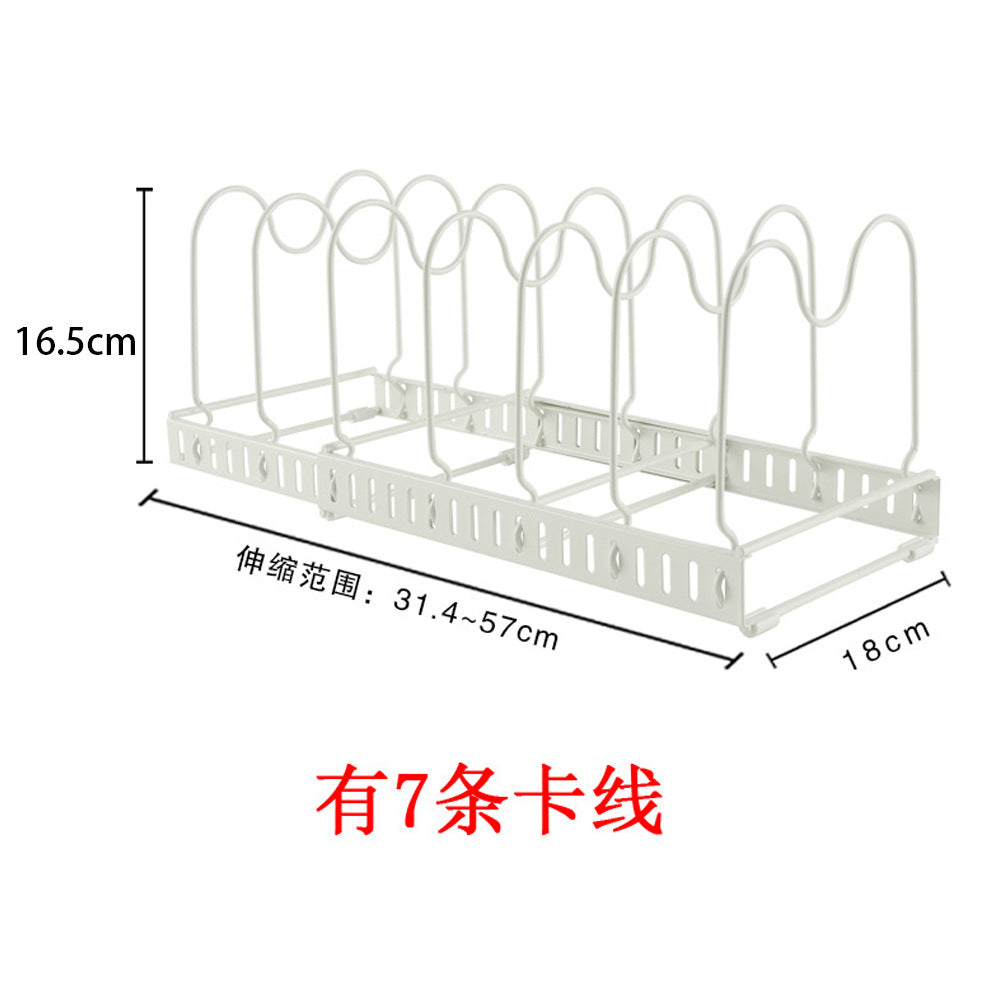 Processing Customized Kitchen Shelves Storage Multi-layer Kitchenware Cutting Board Cutting Board Pot Lid Pot Rack Supplies Telescopic Shelves