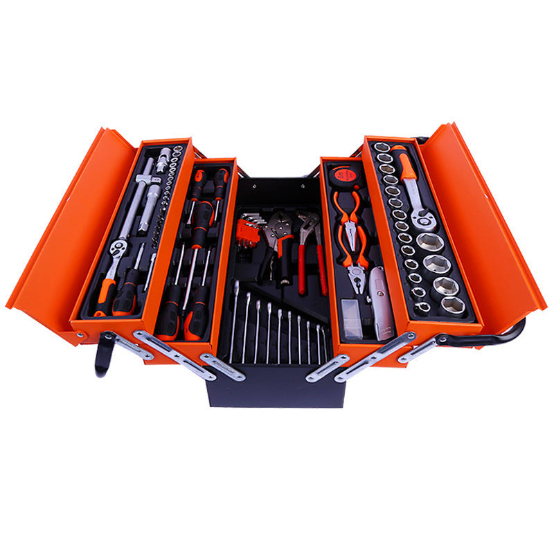 85-Piece set Iron box toolbox set Wrench sleeve tool Multifunctional portable hardware tool set